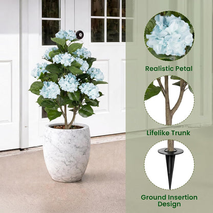 3FT Artificial Bougainvillea Tree, Faux Bougainvillea for Indoor Outdoor Decor, Lifelike Bougainvillea Artificial Flowers Plant for Outdoors, Front Porch, Entryway, Office & Living Room