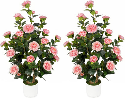 3FT Artificial Bougainvillea Tree, Faux Bougainvillea for Indoor Outdoor Decor, Lifelike Bougainvillea Artificial Flowers Plant for Outdoors, Front Porch, Entryway, Office & Living Room