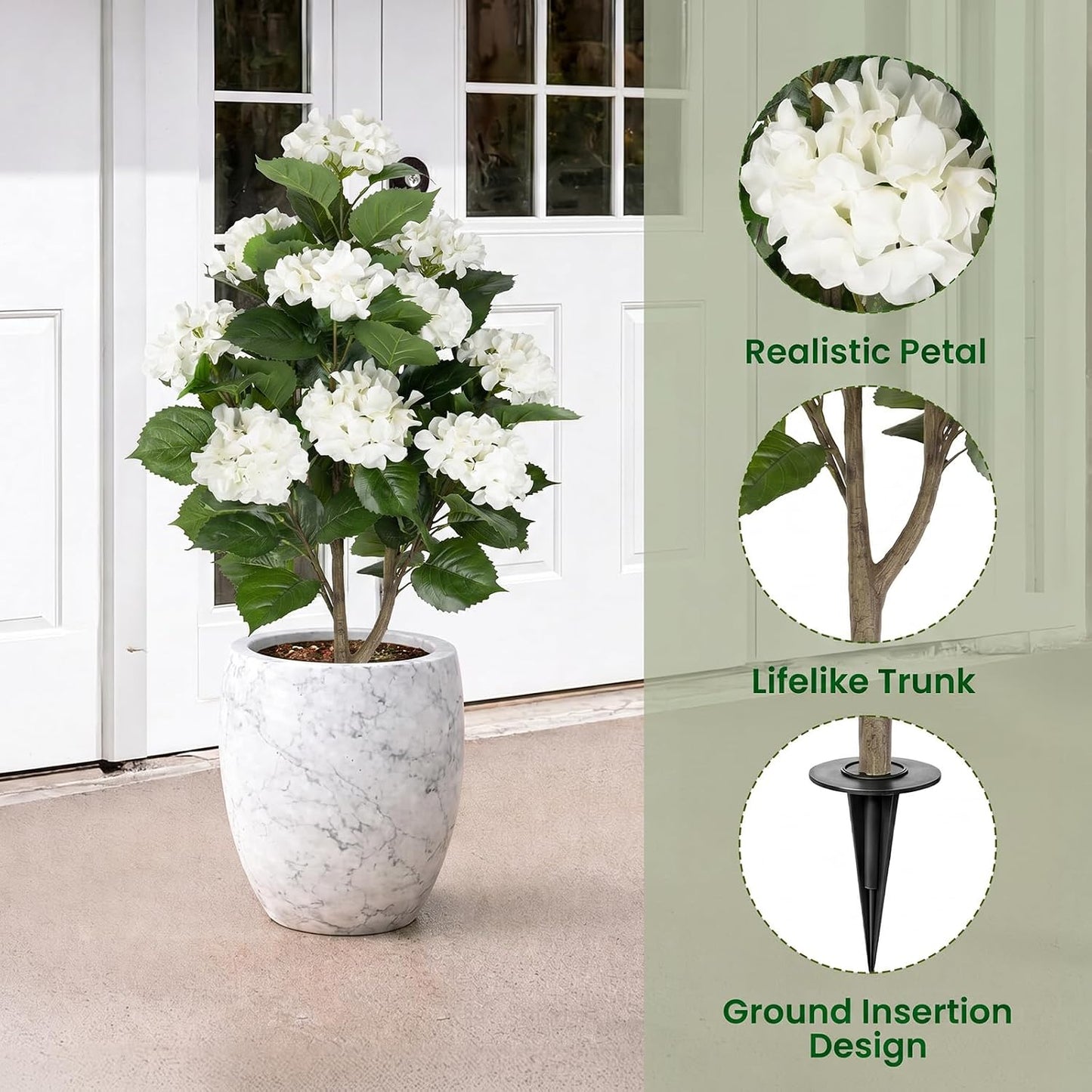 3FT Artificial Bougainvillea Tree, Faux Bougainvillea for Indoor Outdoor Decor, Lifelike Bougainvillea Artificial Flowers Plant for Outdoors, Front Porch, Entryway, Office & Living Room