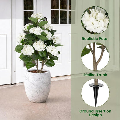 3FT Artificial Bougainvillea Tree, Faux Bougainvillea for Indoor Outdoor Decor, Lifelike Bougainvillea Artificial Flowers Plant for Outdoors, Front Porch, Entryway, Office & Living Room