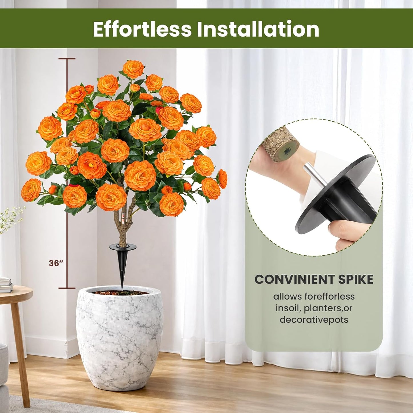 3FT Artificial Bougainvillea Tree, Faux Bougainvillea for Indoor Outdoor Decor, Lifelike Bougainvillea Artificial Flowers Plant for Outdoors, Front Porch, Entryway, Office & Living Room