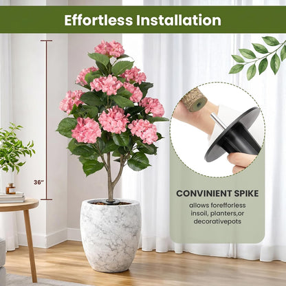 3FT Artificial Bougainvillea Tree, Faux Bougainvillea for Indoor Outdoor Decor, Lifelike Bougainvillea Artificial Flowers Plant for Outdoors, Front Porch, Entryway, Office & Living Room
