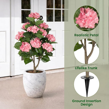 3FT Artificial Bougainvillea Tree, Faux Bougainvillea for Indoor Outdoor Decor, Lifelike Bougainvillea Artificial Flowers Plant for Outdoors, Front Porch, Entryway, Office & Living Room