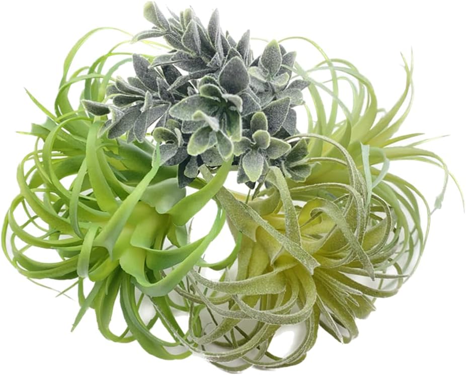 POANTA 5 Pack Assorted Artificial Succulents Air Plants Set Unpotted Realistic Greenery Plants Home Garden Decoration