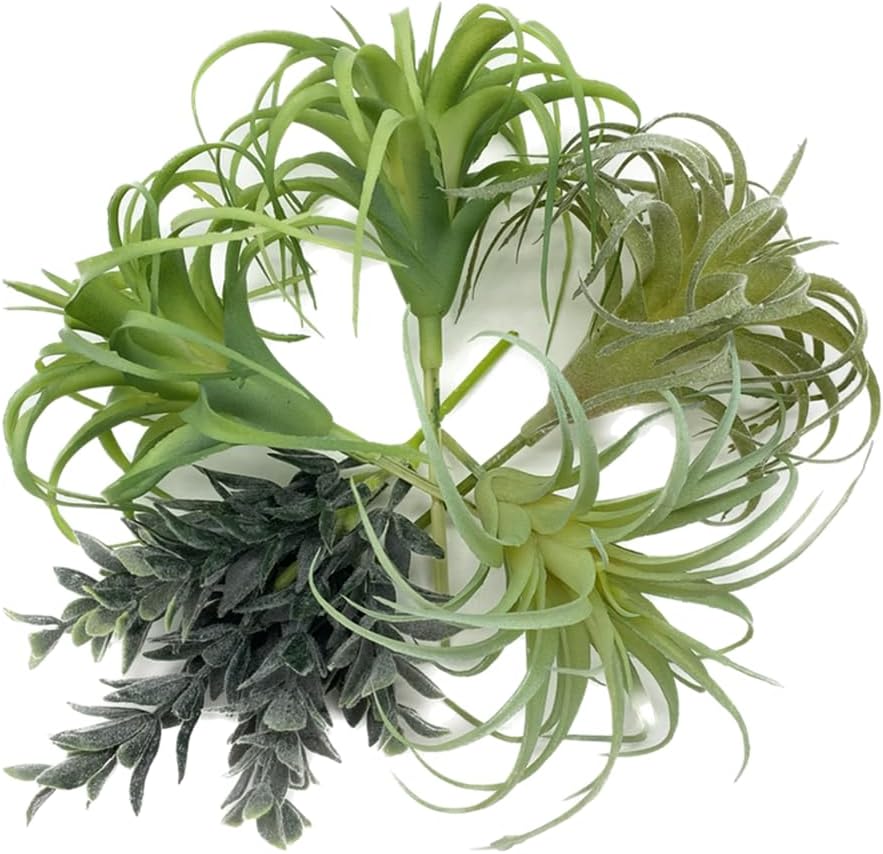 POANTA 5 Pack Assorted Artificial Succulents Air Plants Set Unpotted Realistic Greenery Plants Home Garden Decoration