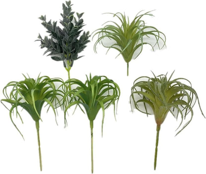 POANTA 5 Pack Assorted Artificial Succulents Air Plants Set Unpotted Realistic Greenery Plants Home Garden Decoration