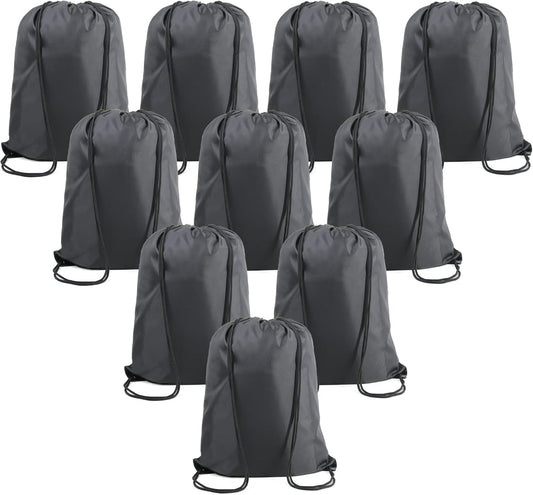 20 Pieces Yellow Cinch Sack Bags Bulk Gymsack for Christmas Sports Polyester Drawstring Backpacks for Heat Vinyl and Tie Dye Pull sinch Sackpack for Women and Men