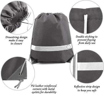 20 Pieces Yellow Cinch Sack Bags Bulk Gymsack for Christmas Sports Polyester Drawstring Backpacks for Heat Vinyl and Tie Dye Pull sinch Sackpack for Women and Men