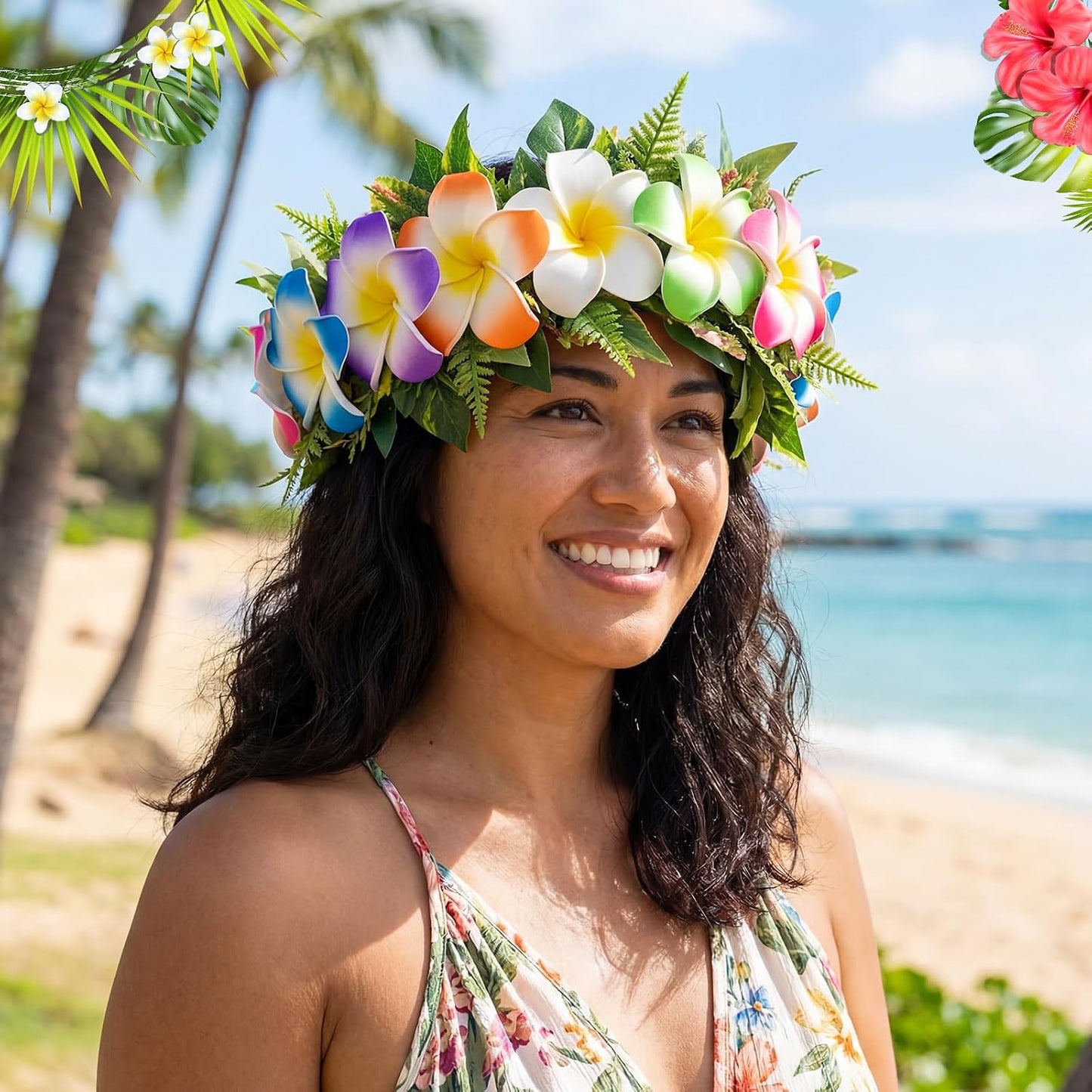 30 Pcs Hawaiian Plumeria Frangipani Artificial Flowers Fake Tropical Flowers with Stems for DIY Birthday Gifts Wedding Home Hawaiian Party Decor Table Centerpiece (Orange)