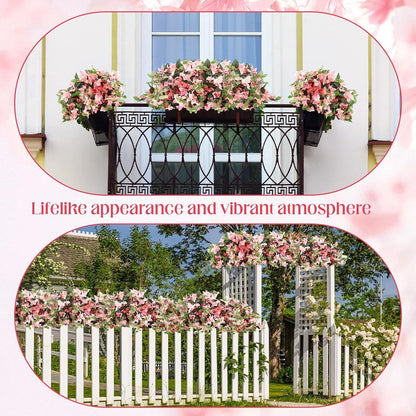 60 Pcs Artificial Faux Bougainvillea Fake Flower Silk Bougainvillea Branches UV Resistant Outdoor Indoor Decoration for Wedding Home Centerpieces Outside Decor (Rose Purple)