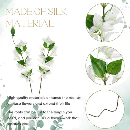 60 Pcs Artificial Faux Bougainvillea Fake Flower Silk Bougainvillea Branches UV Resistant Outdoor Indoor Decoration for Wedding Home Centerpieces Outside Decor (Rose Purple)