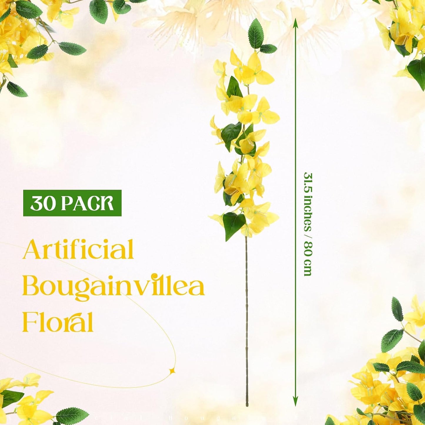 60 Pcs Artificial Faux Bougainvillea Fake Flower Silk Bougainvillea Branches UV Resistant Outdoor Indoor Decoration for Wedding Home Centerpieces Outside Decor (Rose Purple)