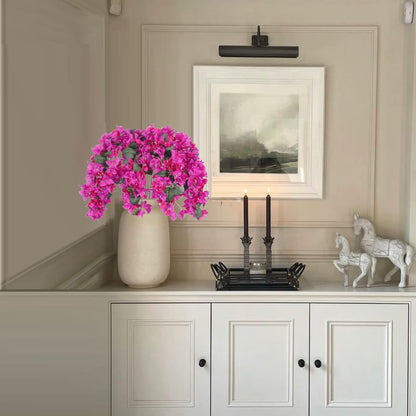 4PCS Bougainvillea Artificial Flowers 42" Long Stem Pink Faux Silk Bougainvillea Flowers Fake Hanging Flower Branches for Wedding Table Centerpieces Home Garden Arch Wall Decorations (Deep Pink)