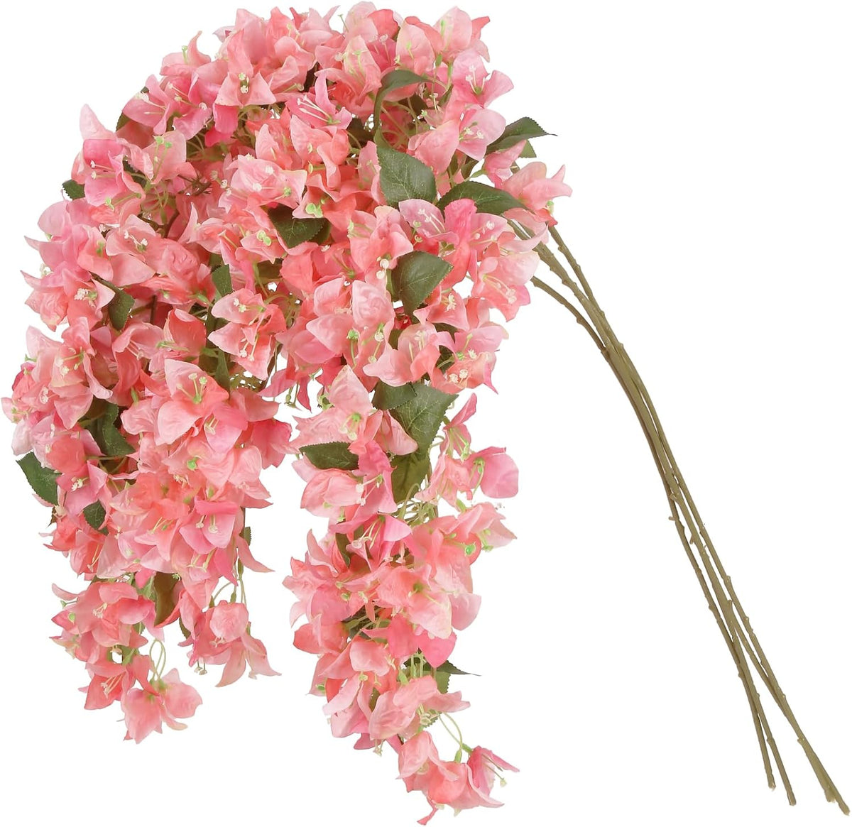 4PCS Bougainvillea Artificial Flowers 42" Long Stem Pink Faux Silk Bougainvillea Flowers Fake Hanging Flower Branches for Wedding Table Centerpieces Home Garden Arch Wall Decorations (Deep Pink)