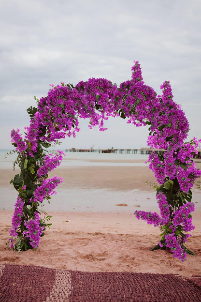 4PCS Bougainvillea Artificial Flowers 42" Long Stem Pink Faux Silk Bougainvillea Flowers Fake Hanging Flower Branches for Wedding Table Centerpieces Home Garden Arch Wall Decorations (Deep Pink)