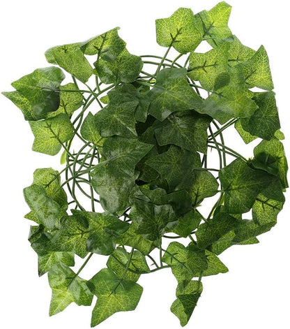 Reptile Terrarium Box Artificial Vine Decoration Lizard Green Leaves Fake Bearded Dragon Accessories Driftwood Reptile Supplies Reptile Heating Pad Reptile Tank Terrarium Reptile Plant
