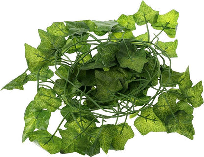 Reptile Terrarium Box Artificial Vine Decoration Lizard Green Leaves Fake Bearded Dragon Accessories Driftwood Reptile Supplies Reptile Heating Pad Reptile Tank Terrarium Reptile Plant