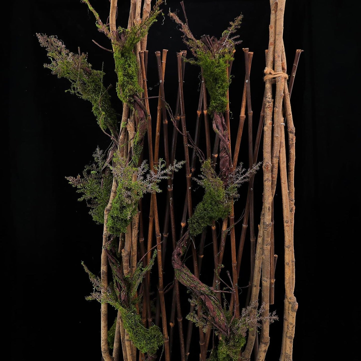 78" Large Bendable Fake Tree Trunk Branch Wall Hanging Moss Vine | Artificial Plants Leaves Grapevine Faux Thick Tree Twig Greenery Stems Cherry Blossom Garland for Halloween Forest Decoration