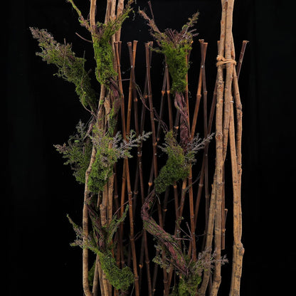 78" Large Bendable Fake Tree Trunk Branch Wall Hanging Moss Vine | Artificial Plants Leaves Grapevine Faux Thick Tree Twig Greenery Stems Cherry Blossom Garland for Halloween Forest Decoration