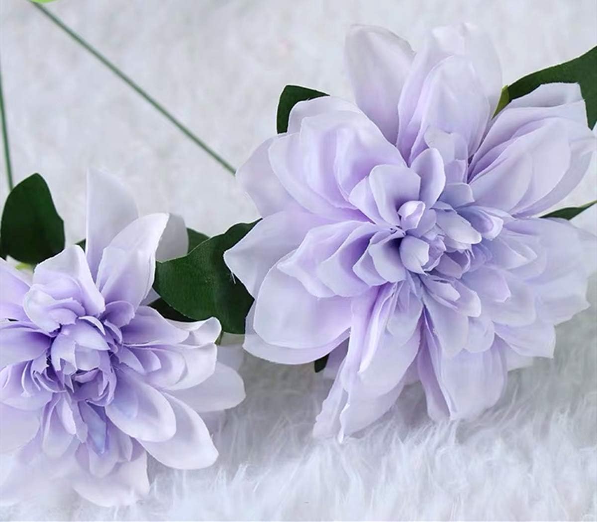 10 Heads Dahlia Fake Flowers Artificial Dahlia Flower Faux Flowers Purple