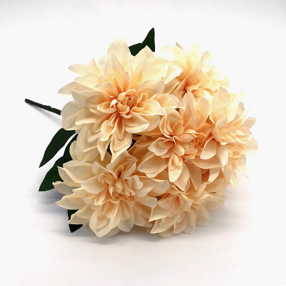 10 Heads Dahlia Fake Flowers Artificial Dahlia Flower Faux Flowers Purple