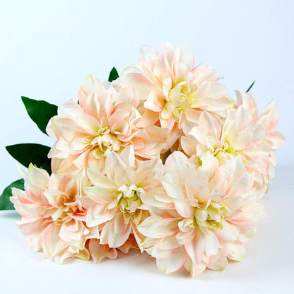 10 Heads Dahlia Fake Flowers Artificial Dahlia Flower Faux Flowers Purple