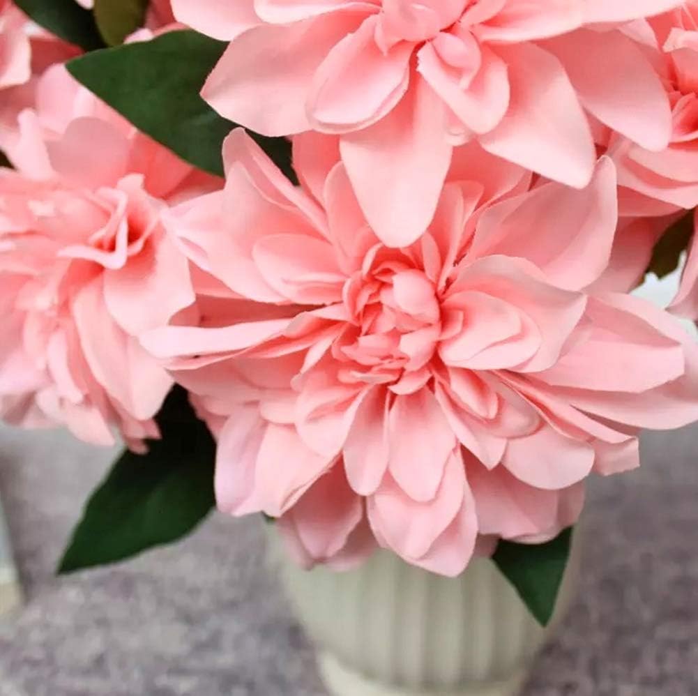 10 Heads Dahlia Fake Flowers Artificial Dahlia Flower Faux Flowers Purple