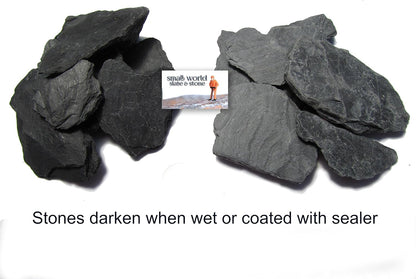 Natural Slate Stone -1/2 to 1 inch. Perfect Size for Miniature or Fairy Gardens, Aquariums, Reptiles, Terrariums, Model Railroads, Dioramas & Wargaming (1lb Grey)