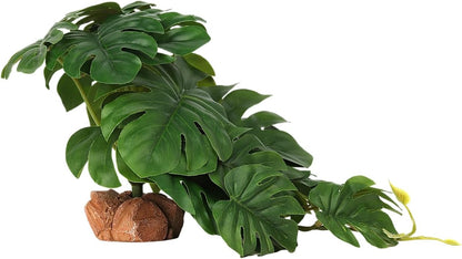 Reptile Plants for Terrarium, Ball Python Tank Decor Accessories fit Bearded Dragon Crested Leopard Gecko Lizard Chameleon Snake Frog Tortoise Hermit Crab - Fake Sweet Potato Vine