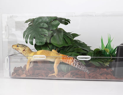 Reptile Plants for Terrarium, Ball Python Tank Decor Accessories fit Bearded Dragon Crested Leopard Gecko Lizard Chameleon Snake Frog Tortoise Hermit Crab - Fake Sweet Potato Vine