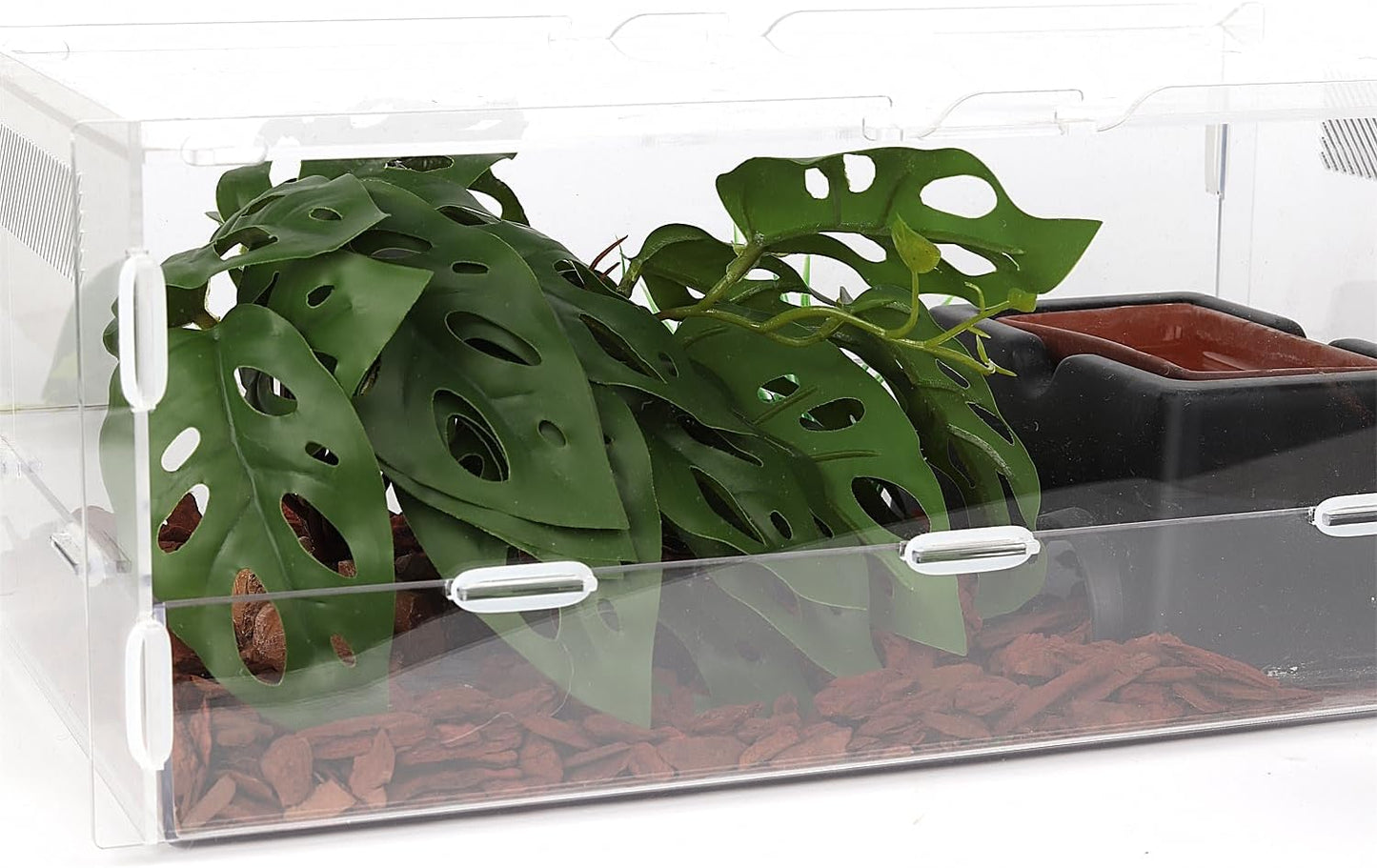 Reptile Plants for Terrarium, Ball Python Tank Decor Accessories fit Bearded Dragon Crested Leopard Gecko Lizard Chameleon Snake Frog Tortoise Hermit Crab - Fake Sweet Potato Vine