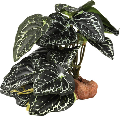 Reptile Plants for Terrarium, Ball Python Tank Decor Accessories fit Bearded Dragon Crested Leopard Gecko Lizard Chameleon Snake Frog Tortoise Hermit Crab - Fake Sweet Potato Vine