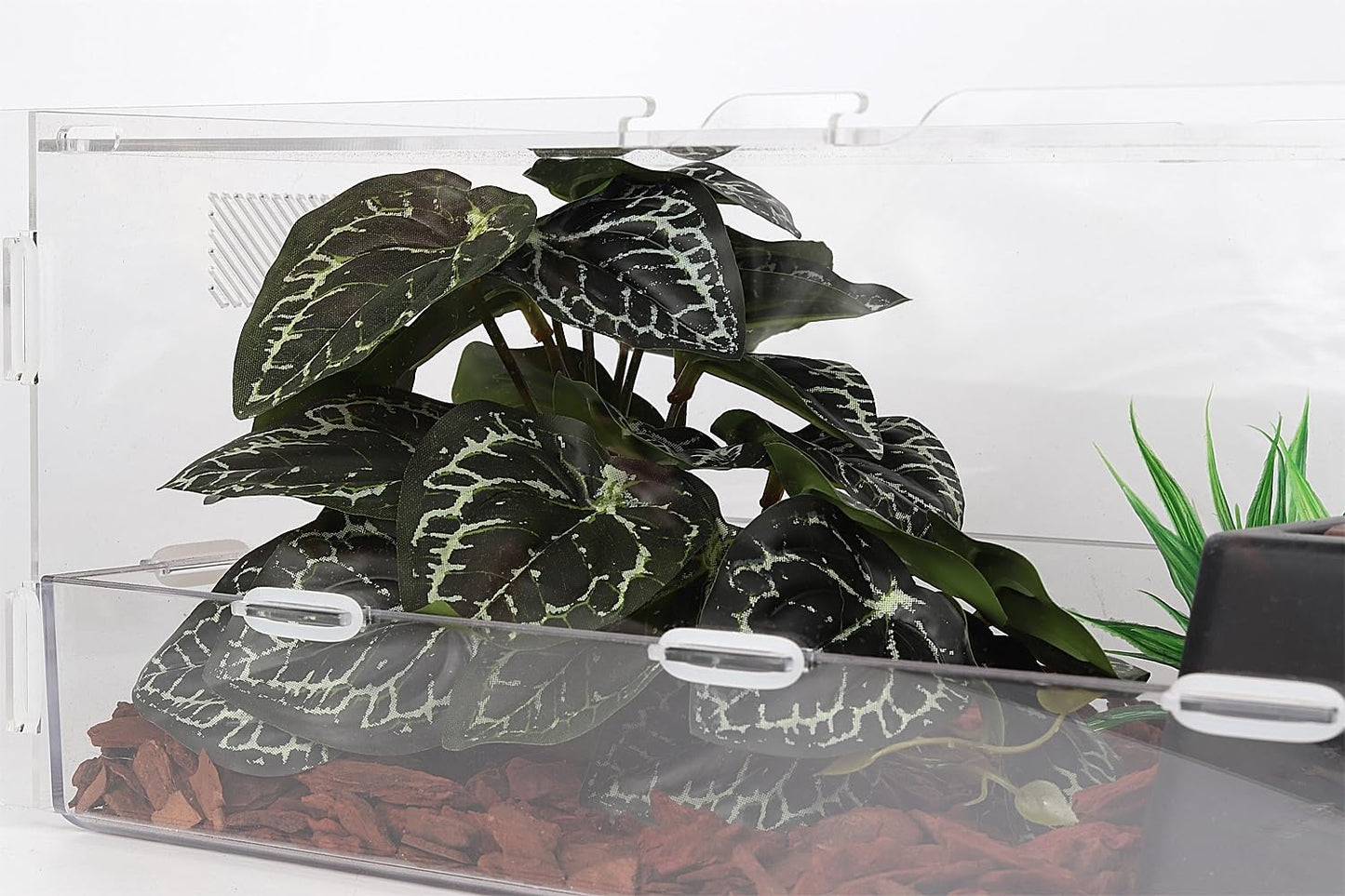 Reptile Plants for Terrarium, Ball Python Tank Decor Accessories fit Bearded Dragon Crested Leopard Gecko Lizard Chameleon Snake Frog Tortoise Hermit Crab - Fake Sweet Potato Vine