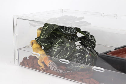Reptile Plants for Terrarium, Ball Python Tank Decor Accessories fit Bearded Dragon Crested Leopard Gecko Lizard Chameleon Snake Frog Tortoise Hermit Crab - Fake Sweet Potato Vine