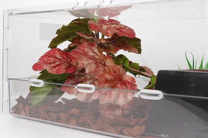 Reptile Plants for Terrarium, Ball Python Tank Decor Accessories fit Bearded Dragon Crested Leopard Gecko Lizard Chameleon Snake Frog Tortoise Hermit Crab - Fake Sweet Potato Vine