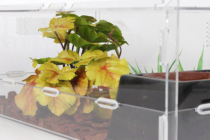 Reptile Plants for Terrarium, Ball Python Tank Decor Accessories fit Bearded Dragon Crested Leopard Gecko Lizard Chameleon Snake Frog Tortoise Hermit Crab - Fake Sweet Potato Vine