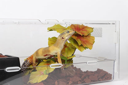 Reptile Plants for Terrarium, Ball Python Tank Decor Accessories fit Bearded Dragon Crested Leopard Gecko Lizard Chameleon Snake Frog Tortoise Hermit Crab - Fake Sweet Potato Vine
