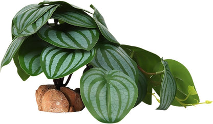 Reptile Plants for Terrarium, Ball Python Tank Decor Accessories fit Bearded Dragon Crested Leopard Gecko Lizard Chameleon Snake Frog Tortoise Hermit Crab - Fake Sweet Potato Vine