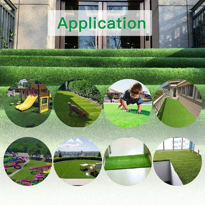 Artificial Grass Rug 6.5 FT x10 FT(65 Square FT), Realistic Indoor Outdoor Garden Lawn Landscape Patio Synthetic Turf Mat- Thick Fake Faux Grass