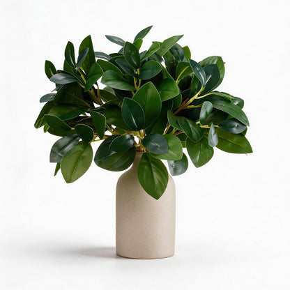 12" Artificial Plant Indoor Small Fake Plants Eucalyptus Stems With Vase