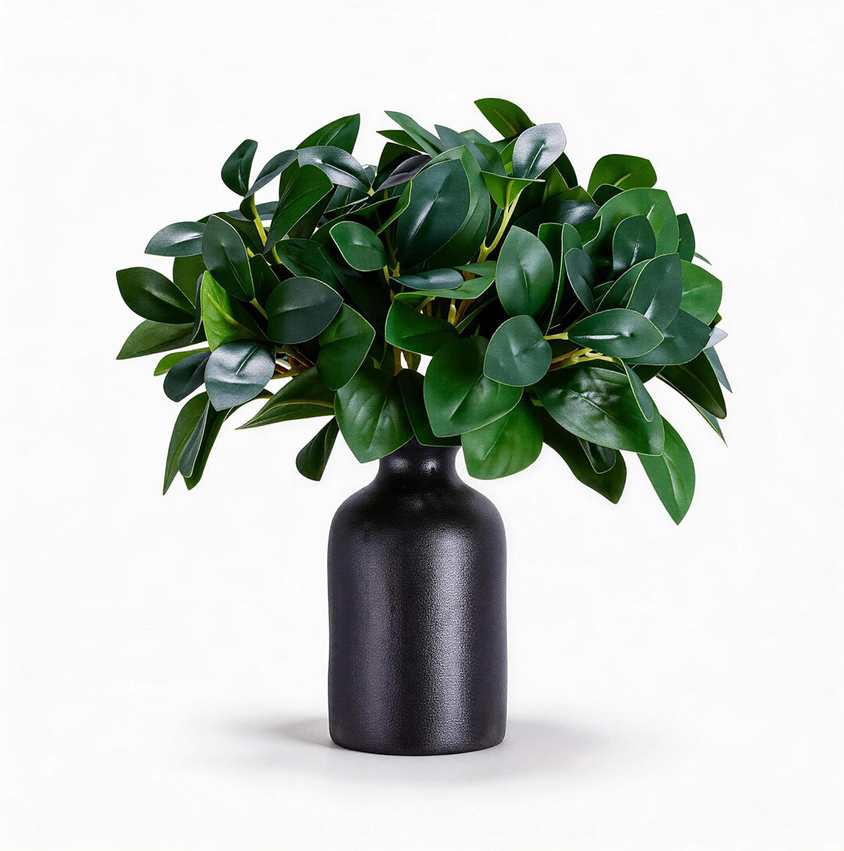 12" Artificial Plant Indoor Small Fake Plants Eucalyptus Stems With Vase