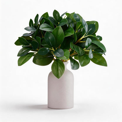 12" Artificial Plant Indoor Small Fake Plants Eucalyptus Stems With Vase