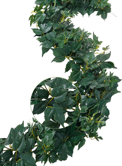2Pack Artificial Ivy Artificial Vines Artificial Plants 12FT Fake Hanging Plants Silk for Garden Terrace Beach Party Decoration Wedding Decoration