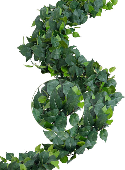 2Pack Artificial Ivy Artificial Vines Artificial Plants 12FT Fake Hanging Plants Silk for Garden Terrace Beach Party Decoration Wedding Decoration