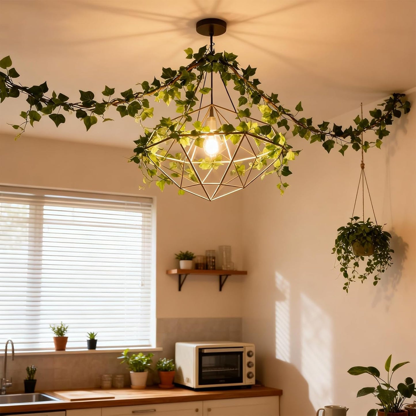 2Pack Artificial Ivy Artificial Vines Artificial Plants 12FT Fake Hanging Plants Silk for Garden Terrace Beach Party Decoration Wedding Decoration
