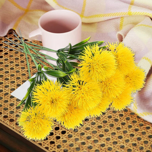 Faux Dandelion Flowers Bouquet 30 Fake Dandelion Ornaments Artificial Flowers Bulk for Wedding Decor Home Office Table Centerpiece 9.84 X 2.75 X 1.37 in