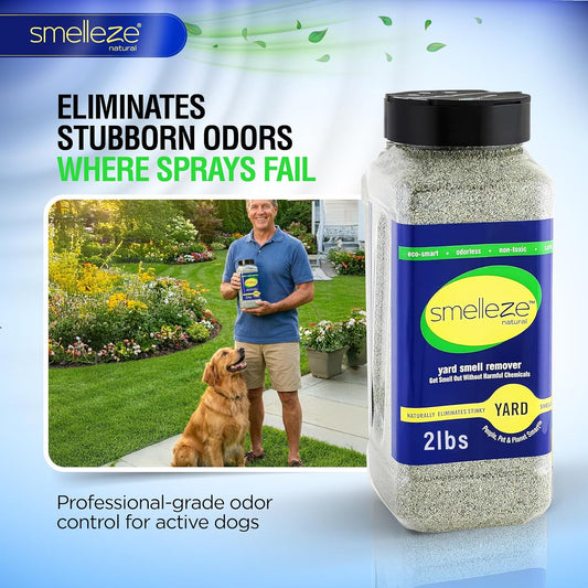 2 lb. Yard Odor Eliminator for Dogs – Long-Lasting Turf Cleaner for Pet Urine Outdoor & Poop | Safe for People, Pets, Plants & Planet | Works on Grass, Gravel, Patios & Kennels