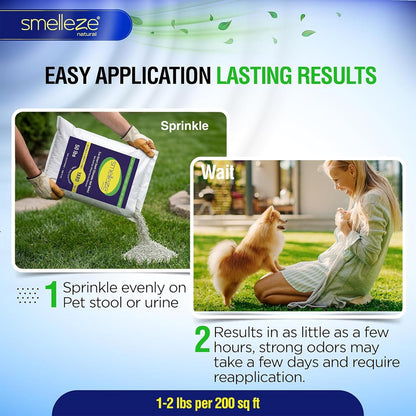 2 lb. Yard Odor Eliminator for Dogs – Long-Lasting Turf Cleaner for Pet Urine Outdoor & Poop | Safe for People, Pets, Plants & Planet | Works on Grass, Gravel, Patios & Kennels