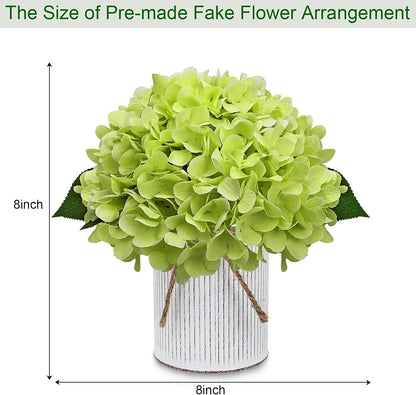 Royal Blue Flower Table Centerpieces, Set of 6, Rose & Hydrangea | Floral Arrangement Artificial Wedding Floral Arrangement with Rustic Metal Vase for Bridal Tea Party Event Decorations
