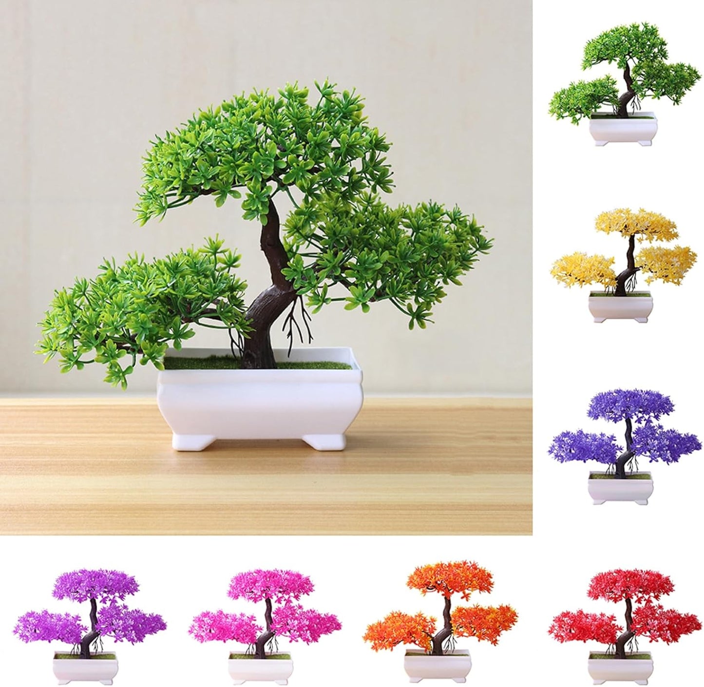 Artificial Bonsai Tree Juniper Faux Plants Indoor Small Fake Plants Decor with Pots for Home Table Office Desk Bathroom Shelf Bedroom Living Room Farmhouse Decorations Wedding Tabletop Gr